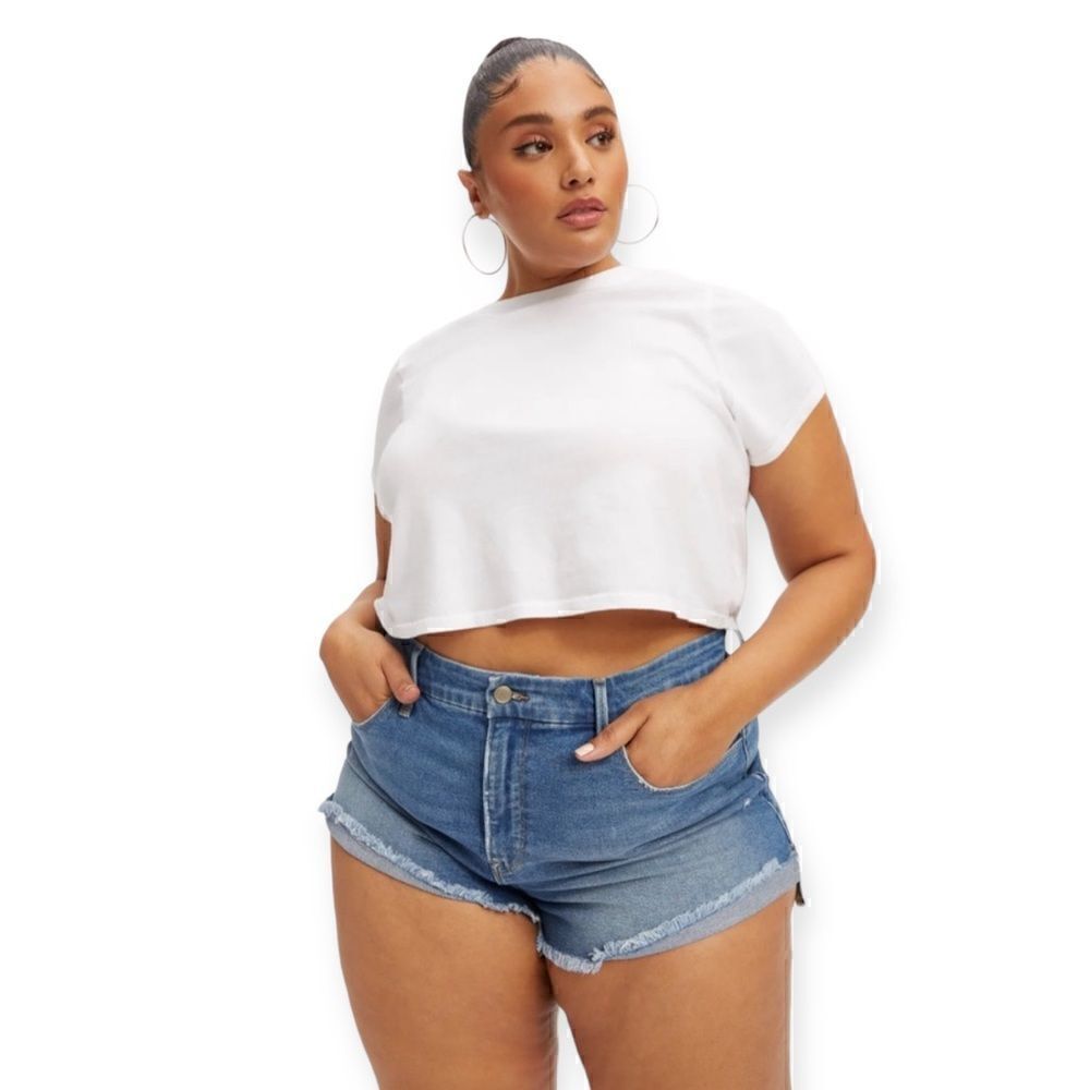 NEW Good American GOOD CURVE SHORT Shorts Women’s Plus Size 24